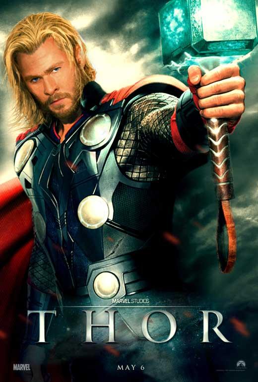 thor movie poster. Chris Hemsworth plays Thor,